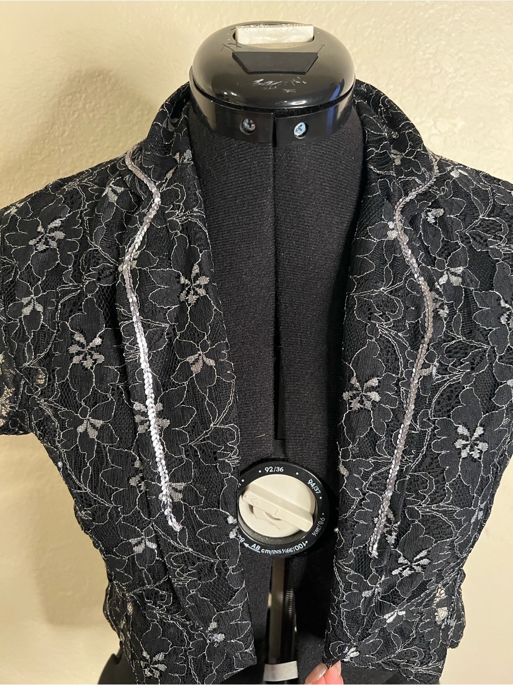 Windsor black floral lace cropped bolero shrug. New with tags.